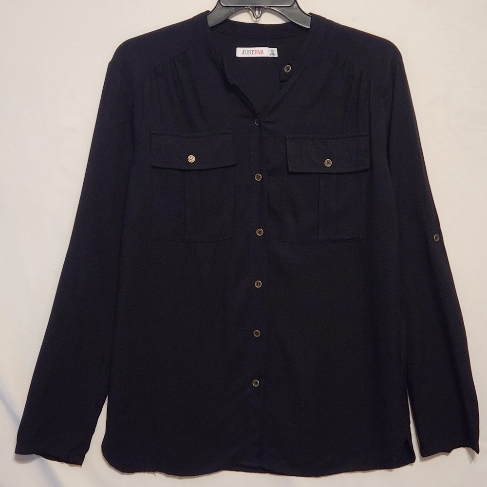 Black Long Sleeve Button Down